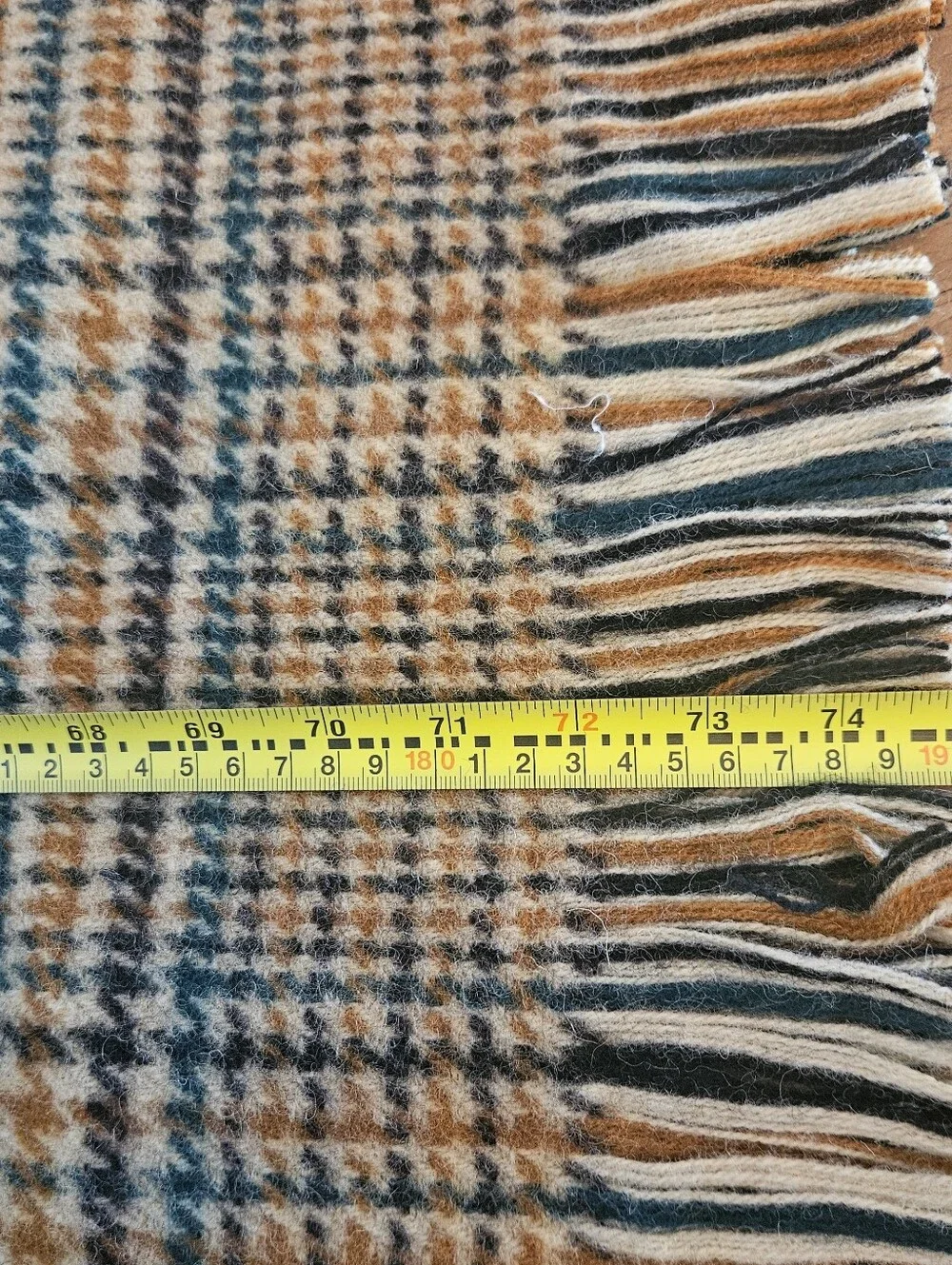 Vtg Glenfiddich Pure New Wool Plaid Fringed 54